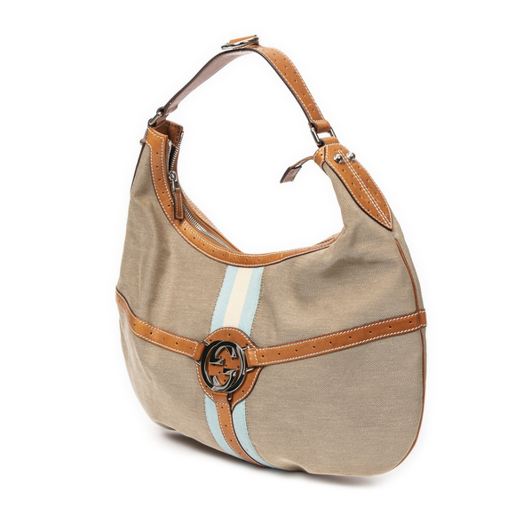 Gucci Web GG Reins Hobo - Picture 2 of 10